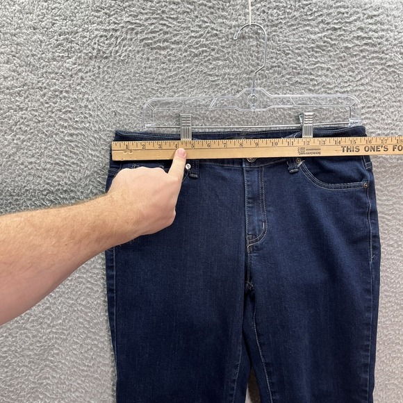 KanCan Jeans Womens 11/29 Blue Mid Rise Skinny Ankle Raw Hem Stretch Preppy - Picture 3 of 9